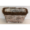 JARDINIERE ECORCE BOULEAU 22 CM