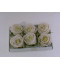 Boîte de 6 roses en cire blanche