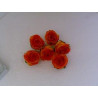 Boîte de 6 roses en cire pêche
