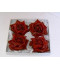 Boîte de 4 grandes roses en cire rouge