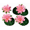Set de 4 nénuphares flottants 8 cm