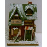Maison de Montagne neige lumineuse 20X20X26 cm