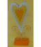 Vase coeur métal 11X24 cm orange