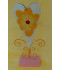 Vase coeur métal 11X24 cm rose