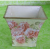 CACHE POT METAL CARRE 12 cm