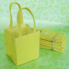 5 sacs en toile de jute jaune
