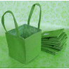5 sacs en toile de jute vert