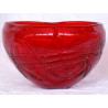 Vase rond rouge 14X14X8.5 cm