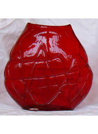 Vase rouge 18X7X18 cm