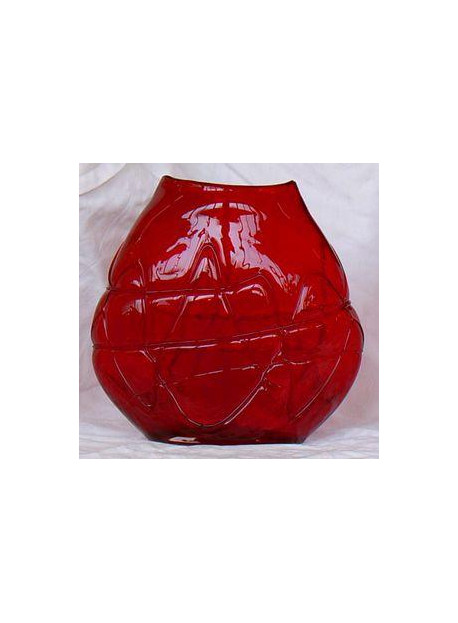 Vase rouge 18X7X18 cm