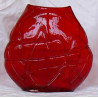 Vase rouge 18X7X18 cm