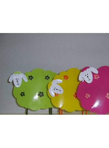 LOT DE 6 MOUTONS EN METAL