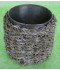 CACHE POT EN FIBRE ET METAL