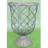 CACHE POT PANIER METAL SUR PIED