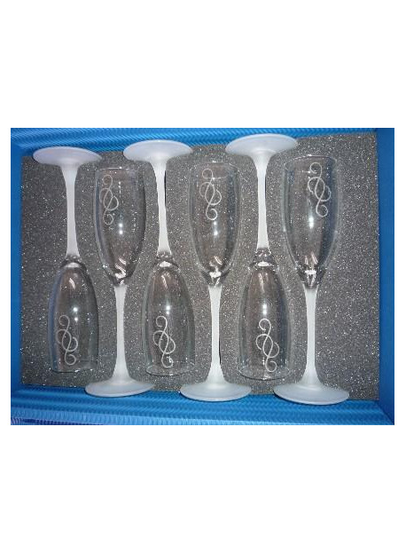 Coffret 6 flutes gravées 