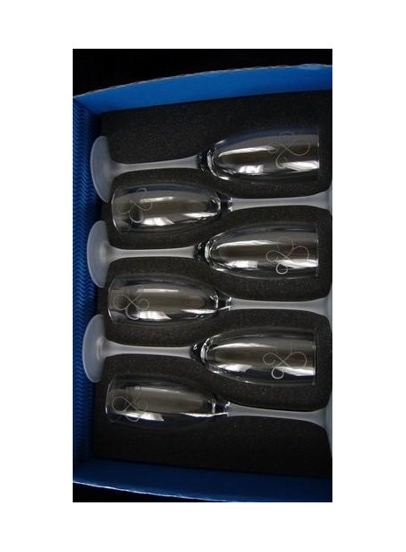 Coffret 6 flutes gravées 