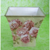 CACHE POT METAL CARRE 14 cm