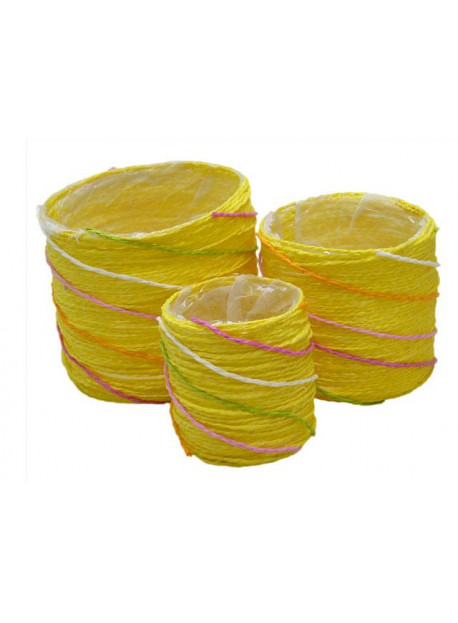 Set de 3 box rond - Jaune