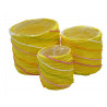 Set de 3 box rond - Jaune