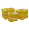 Set de 3 box carré  - Jaune