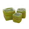 Set de 3 box carré - Vert 