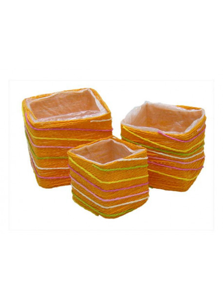 Set de 3 box carré - orange