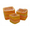 Set de 3 box carré - orange