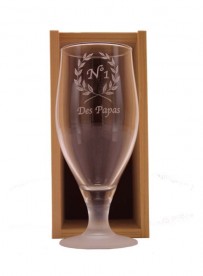 Coffret plumier en bois 1  verre à bière cervoise  32 cl ou 38cl personnalisé