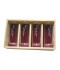 Coffret plumier en bois 4 verres de jus de fruit 33cl personnalisé