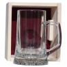 Coffret plumier en bois 1 chope à bière 50 cl  personnalisée