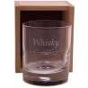Coffret plumier en bois 1 verre whisky 30 cl personnalisé