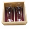Coffret plumier en bois 2 verres à pastis 16 cl personnalisé