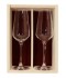 Coffret plumier bois 2 flutes juliette 23cl personnalisée