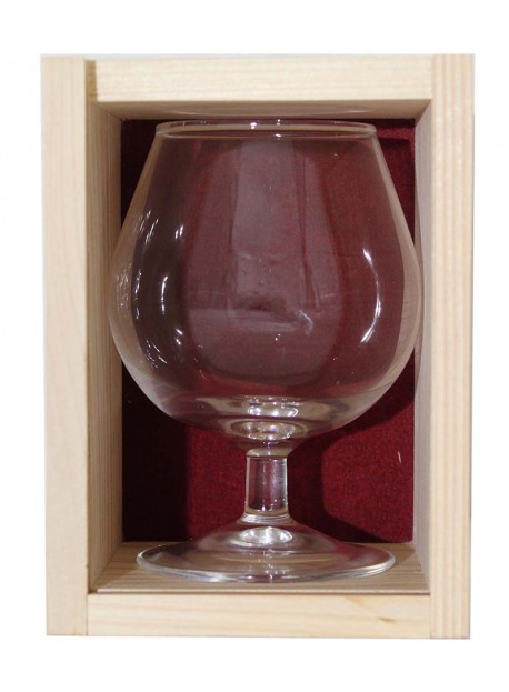 Coffret bois 2verres cognac 41cl