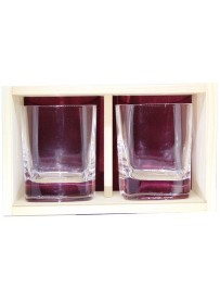 Coffret plumier bois 2 verres whisky strauss 29cl personnalisé