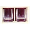 Coffret plumier bois 2 verres whisky strauss 29cl personnalisé
