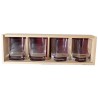 Coffret plumier bois 4 verres whisky strauss 29cl personnalisé