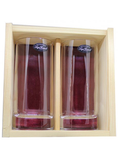 Coffret bois 2 verre jus de fruit véronèse  31cl personnalisé