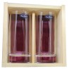 Coffret bois 2 verre jus de fruit véronèse  31cl personnalisé