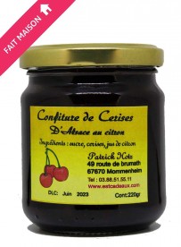 Confiture de Cerises d'alsace au citron 200 gr