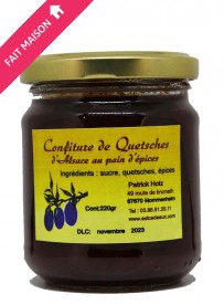 confiture de quetsches d'alsace au pain d'épices 200gr