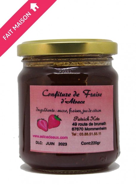 confiture de fraises d'alsace 200gr