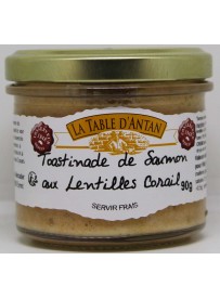 Toastinade de saumon aux lentilles corail 90gr