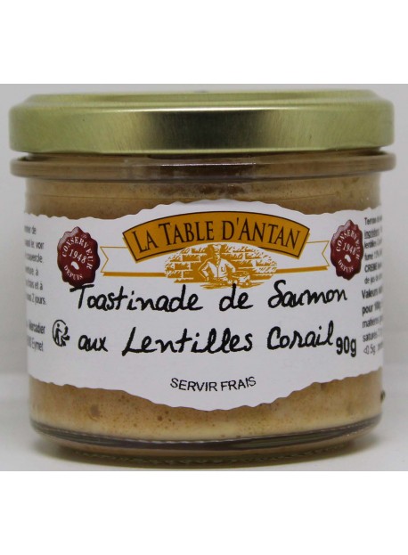 Toastinade de saumon aux lentilles corail 90gr