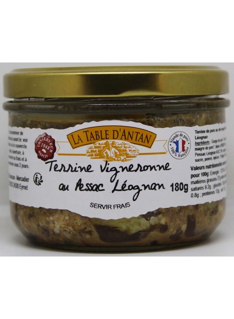 Terrine vigneronne au pessac léognan 180gr