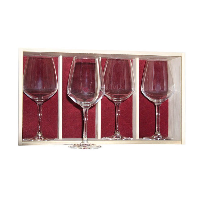 Coffret plumier en bois 2 verres à pastis 16 cl personnalisé - Est