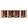Coffret plumier en bois 4 chopes à bière 50 cl  personnalisée