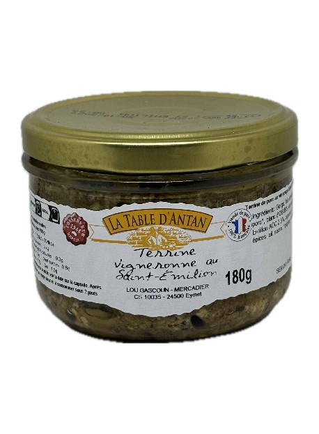 Terrine vigneronne au Saint Emilion 180gr