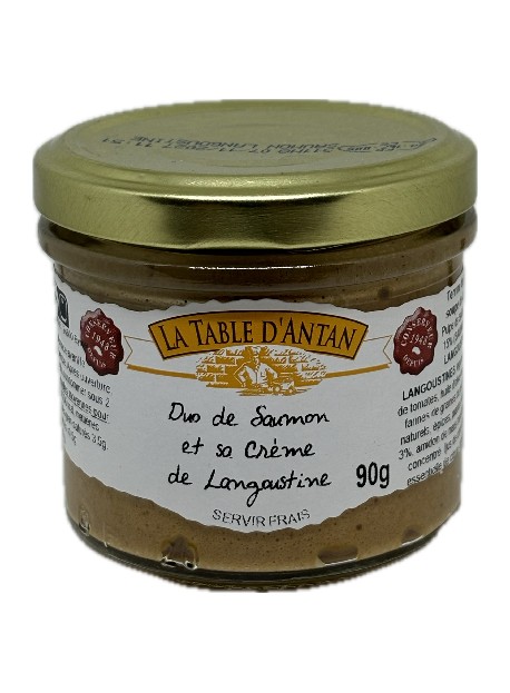 Duo de saumon et sa crème de langoustine 90gr