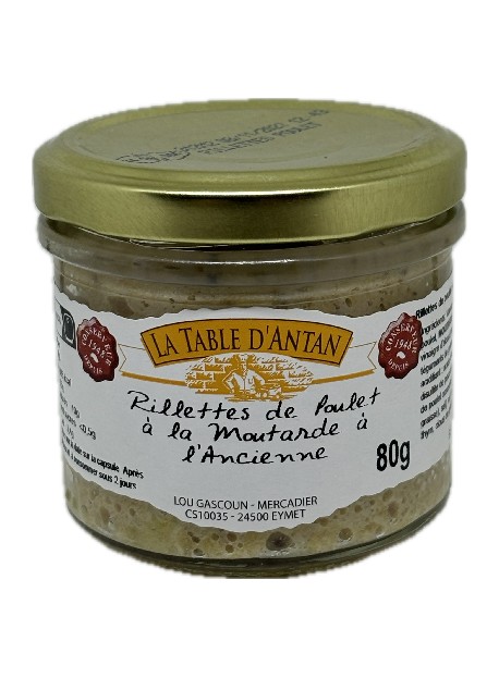 Rillettes de poulet à la moutarde à l'ancienne
